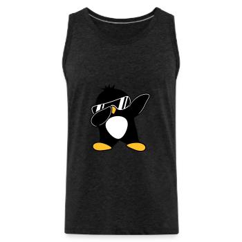 Pingouin dabbing - Débardeur bio Premium Homme - charbon - Devant - Alexander (188cm)