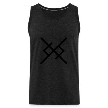 Ewige Liebe in Wikingerrunen - Männer Premium Bio Tank Top - Anthrazit - Vorne - Alexander (188cm)