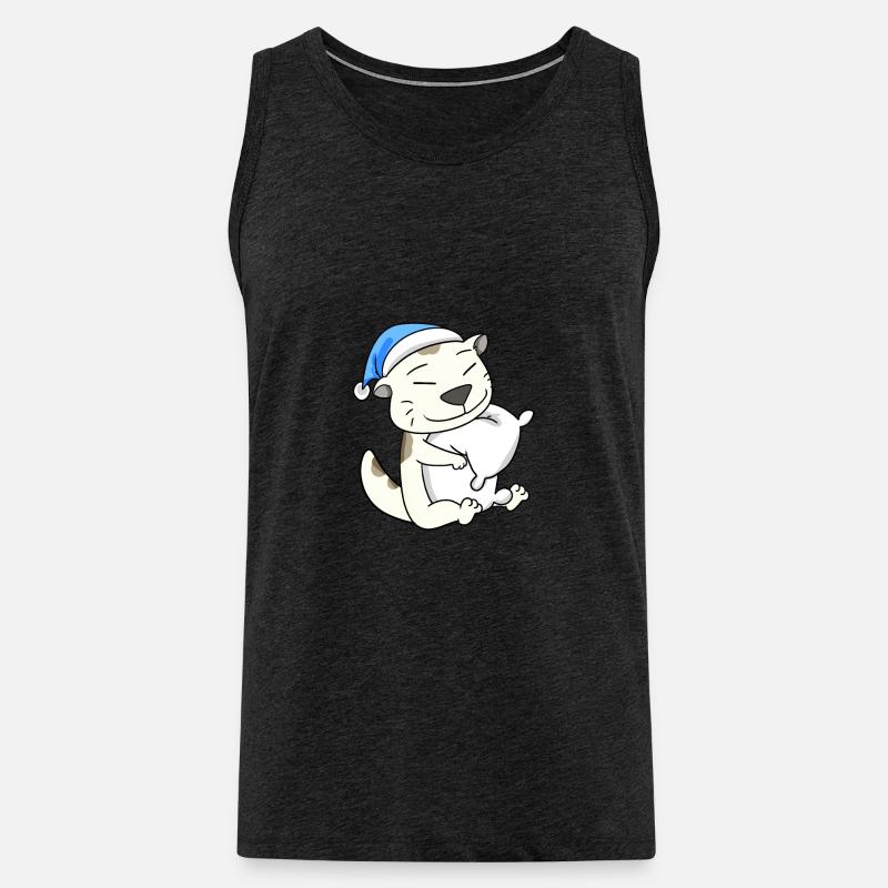 Katze Katzenrasse Devon Rex - Männer Premium Bio Tank Top - Anthrazit