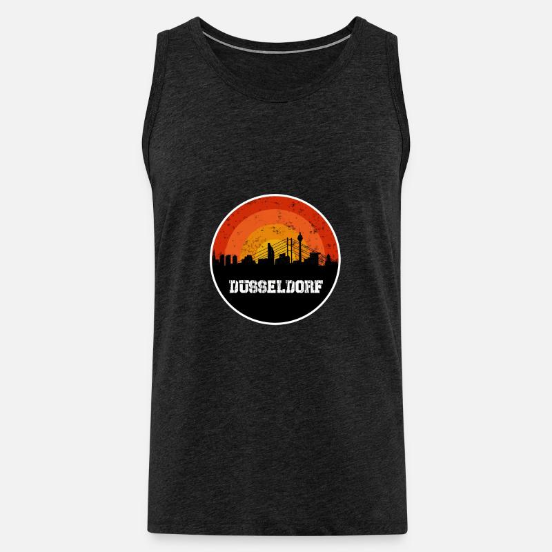 Skyline Düsseldorf - Männer Premium Bio Tank Top - Anthrazit