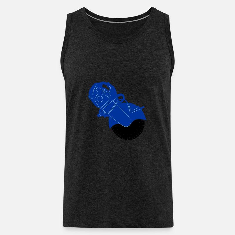 Pflastersteinsäge oder Steinsägemaschine - Männer Premium Bio Tank Top - Anthrazit