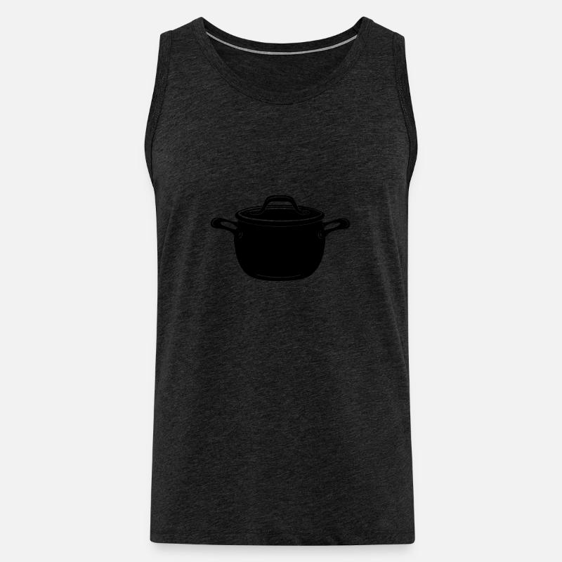 Suppe oder Pfanne - Männer Premium Bio Tank Top - Anthrazit