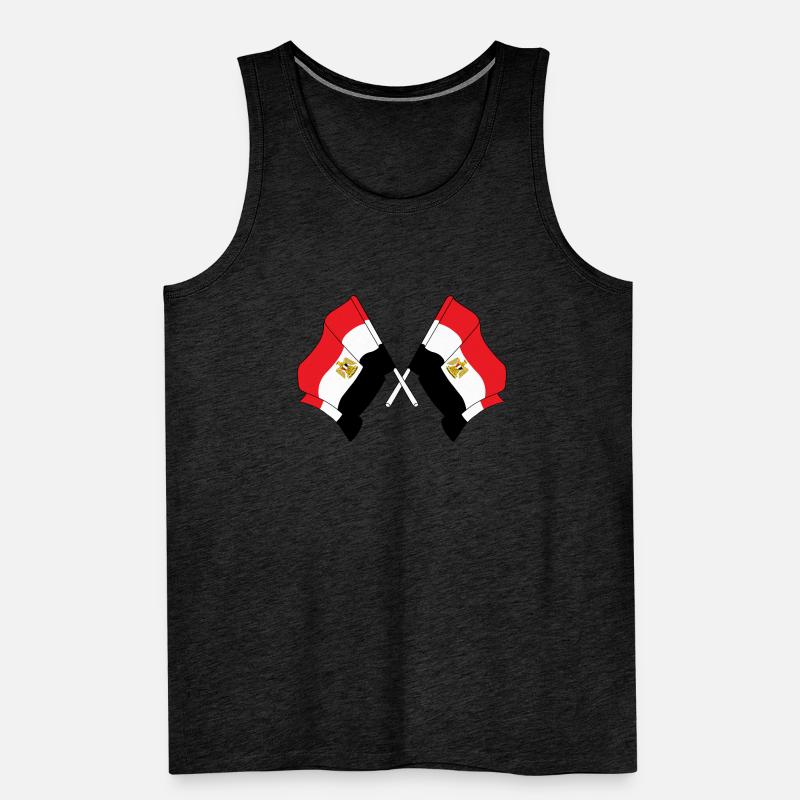 Two flags Egypt Men's Premium Organic Tank Top