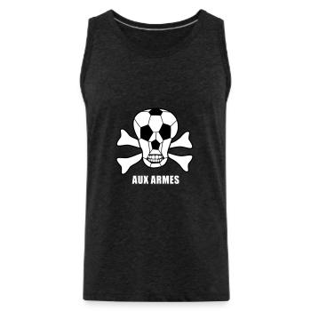 St Pauli Skull Ball - Männer Premium Bio Tank Top - Anthrazit - Vorne - AI Model Male 185 dark (185cm)