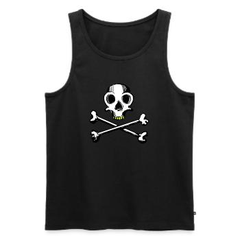 Skull and Bones 3c - Männer Premium Bio Tank Top - Anthrazit - Vorne - Alexander (188cm)