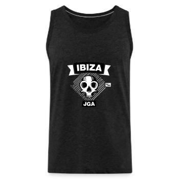 IBIZA Promille - JGA unter Palmen - Männer Premium Bio Tank Top - Anthrazit - Vorne - AI Model Male 185 dark (185cm)