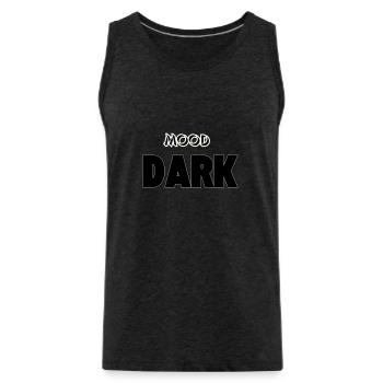 Mood: Dark - Men's Premium Organic Tank Top - charcoal grey - Front - Alexander (188cm)