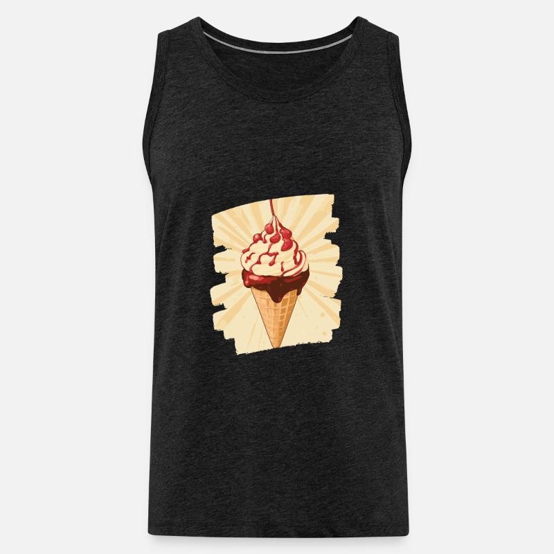 Eiscreme Eis - Männer Premium Bio Tank Top - Anthrazit