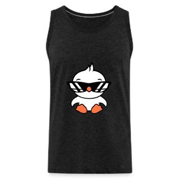 Bird Sunglasses Cool Black Glasses Coolness - Men's Premium Organic Tank Top - charcoal grey - Front - AI Model Male 185 dark (185cm)