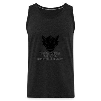 Generated by the Basilisk - Men's Premium Organic Tank Top - charcoal grey - Front - Alexander (188cm)