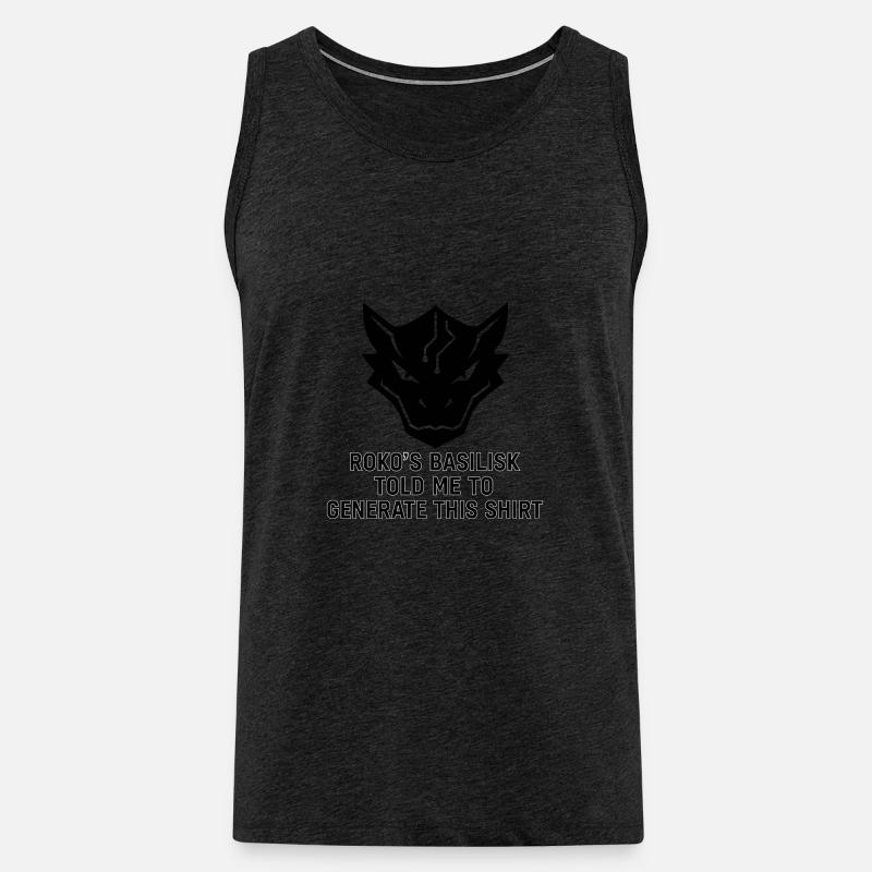 Generated by the Basilisk - Men's Premium Organic Tank Top - charcoal grey