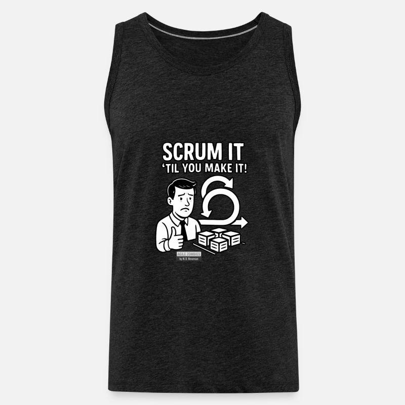 Scrum it til you make it! - Männer Premium Bio Tank Top - Anthrazit