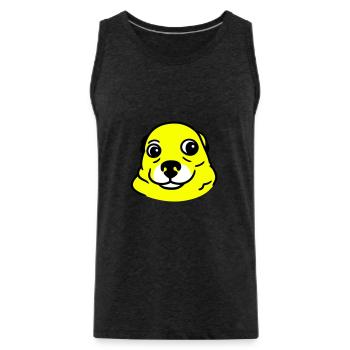 Ängstlicher Hund im Pop Art Stil - Männer Premium Bio Tank Top - Anthrazit - Vorne - Alexander (188cm)
