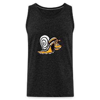 Schnecke Reggae Musik Rasta Haare Mütze Jamaika - Männer Premium Bio Tank Top - Anthrazit - Vorne - Alexander (188cm)