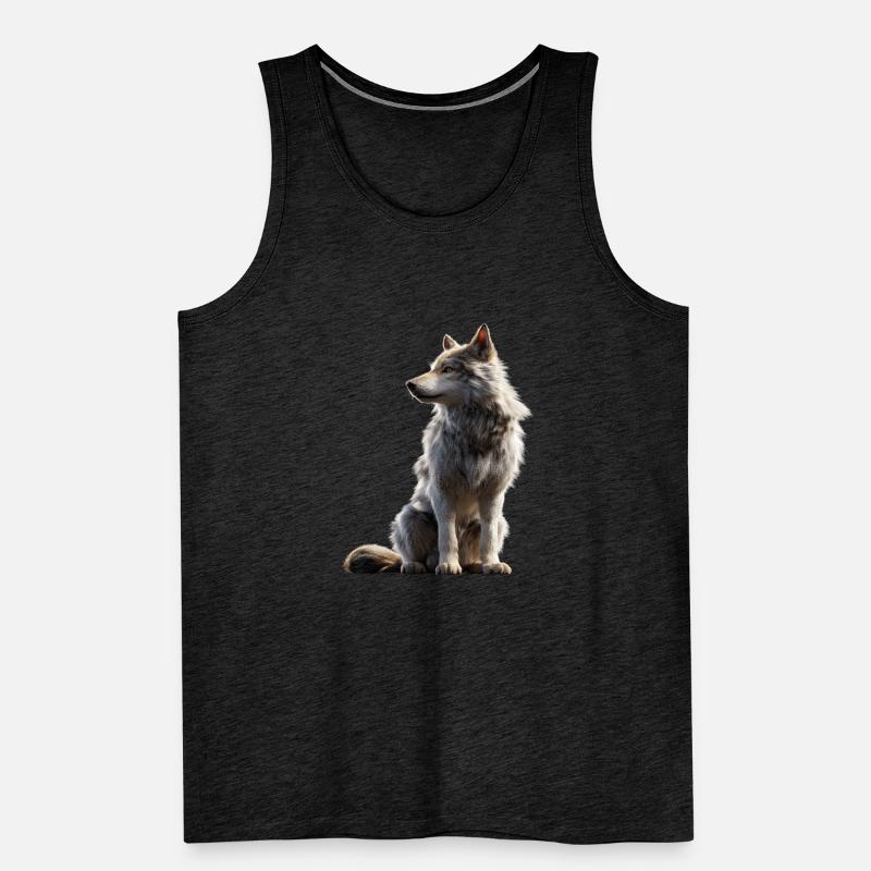 Wolf Love Wolves Wolf Pack Wolfhound Wild Wolf Men's Premium Organic Tank Top
