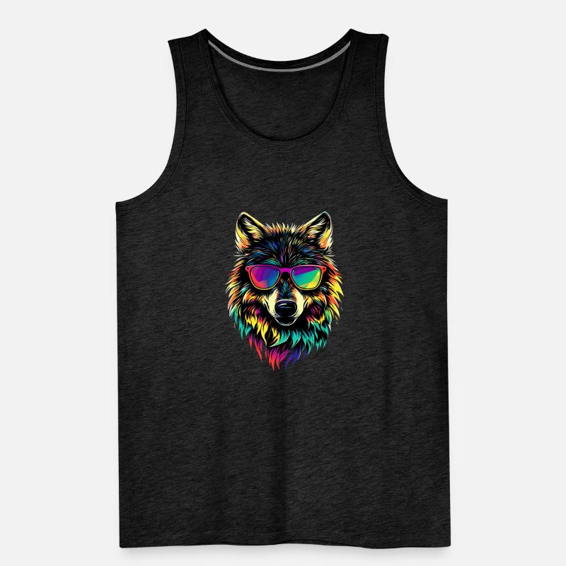 Wolf Love Wolves Wolf Pack Wolfhound Wild Wolf Men's Premium Organic Tank Top