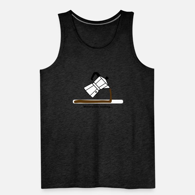 Motivation Loading mit Kaffee Männer Premium Bio Tank Top