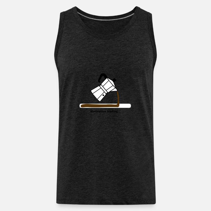 Motivation Loading mit Kaffee - Männer Premium Bio Tank Top - Anthrazit
