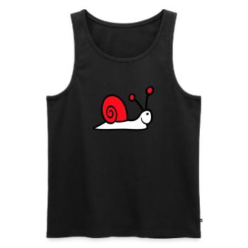 Snail Shell Cute Cute Happy Cool - Men's Premium Organic Tank Top - charcoal grey - Front - Alexander (188cm)