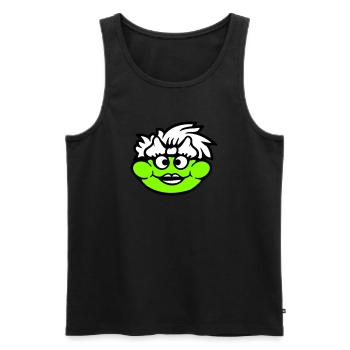 Frosch Frau Hübsch Kröte Lustig Weiblich Mädchen - Männer Premium Bio Tank Top - Anthrazit - Vorne - AI Model Male 185 dark (185cm)
