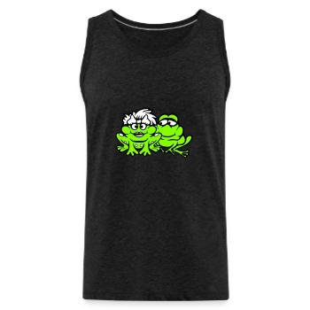 2 Frösche Pärchen Frau Mann Kröte Lustig Verliebt - Männer Premium Bio Tank Top - Anthrazit - Vorne - AI Model Male 185 dark (185cm)