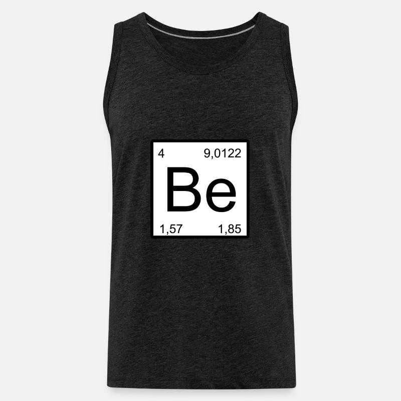 Be Element Stil: Periodensystem Muster Beryllium - Männer Premium Bio Tank Top - Anthrazit