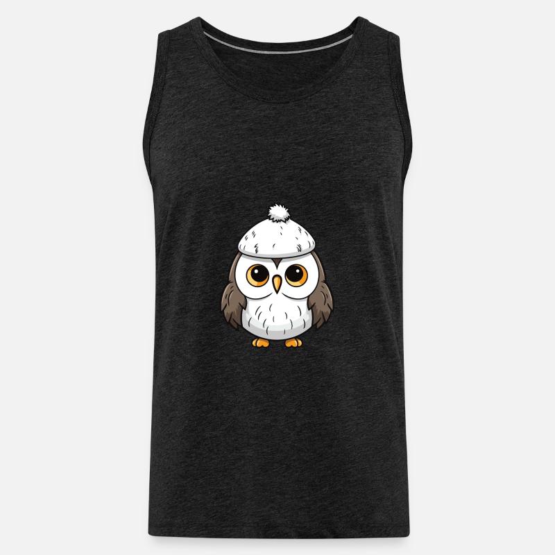 Eule Winter Tier Baby Comic - Männer Premium Bio Tank Top - Anthrazit
