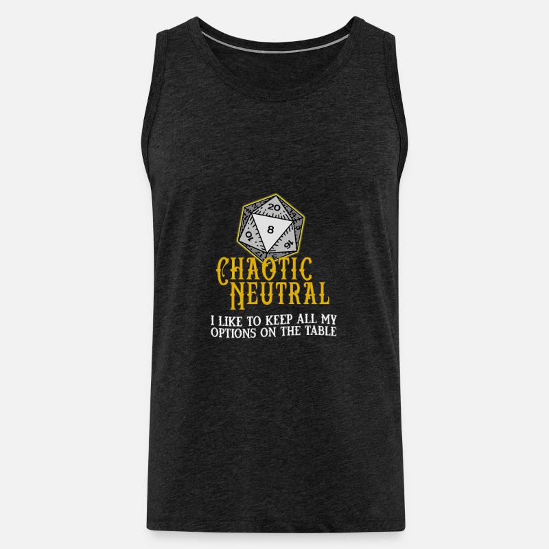 Chaotisch Neutral D20 - Männer Premium Bio Tank Top - Anthrazit