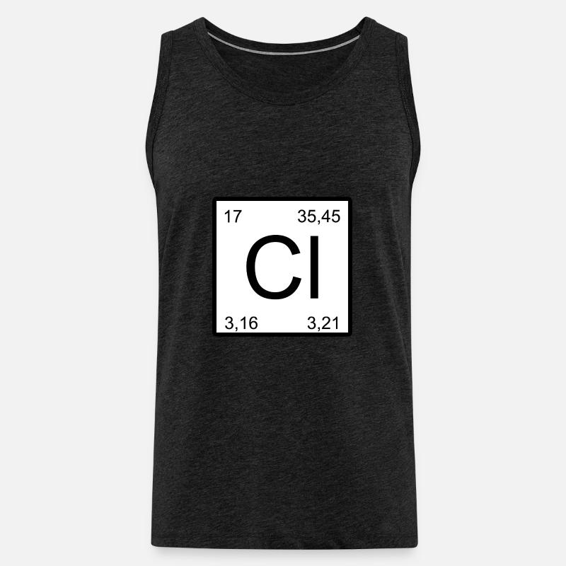 Conception d’élément carré de chlore - Débardeur bio Premium Homme - charbon