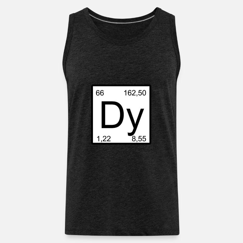 Dysprosium Dy Elemental Glyph Design - Männer Premium Bio Tank Top - Anthrazit
