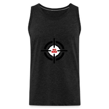No War Emblem - Men's Premium Organic Tank Top - charcoal grey - Front - Alexander (188cm)