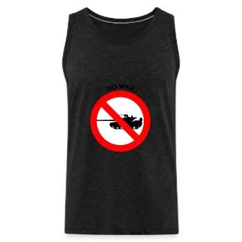 Kein Krieg - Männer Premium Bio Tank Top - Anthrazit - Vorne - Alexander (188cm)