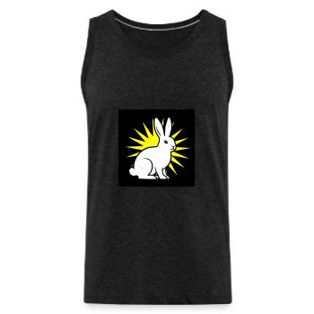 Cooler Hase im Punk Rock & Pop Art Stil - Männer Premium Bio Tank Top - Anthrazit - Vorne - Alexander (188cm)