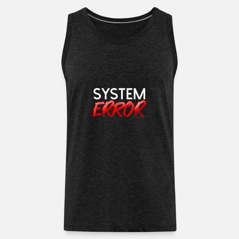Systemfehler Neon Brush - Männer Premium Bio Tank Top - Anthrazit