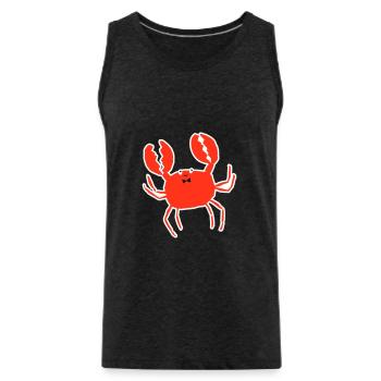 Crabe – Été, plage et mer pour les vacances - Débardeur bio Premium Homme - charbon - Devant - Alexander (188cm)
