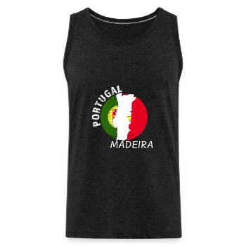Madeira - Männer Premium Bio Tank Top - Anthrazit - Vorne - Alexander (188cm)
