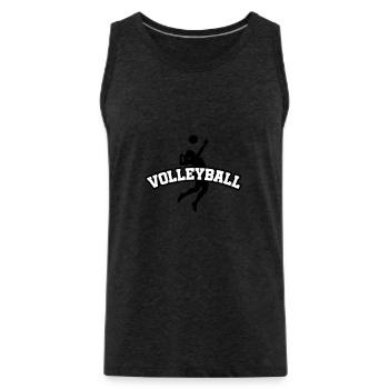 Club de volley-ball Sports - Débardeur bio Premium Homme - charbon - Devant - Alexander (188cm)