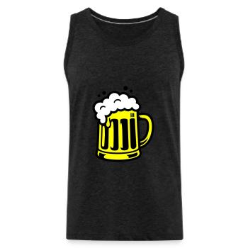 Beer Beer Mug Icon - Men's Premium Organic Tank Top - charcoal grey - Front - Alexander (188cm)