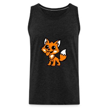 Fuchs Comic - Männer Premium Bio Tank Top - Anthrazit - Vorne - Alexander (188cm)