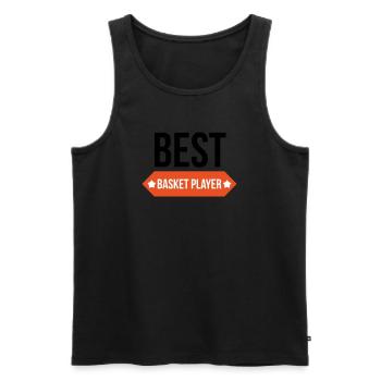 Super-Basketballspieler – Basketball - Männer Premium Bio Tank Top - Anthrazit - Vorne - AI Model Male 185 dark (185cm)