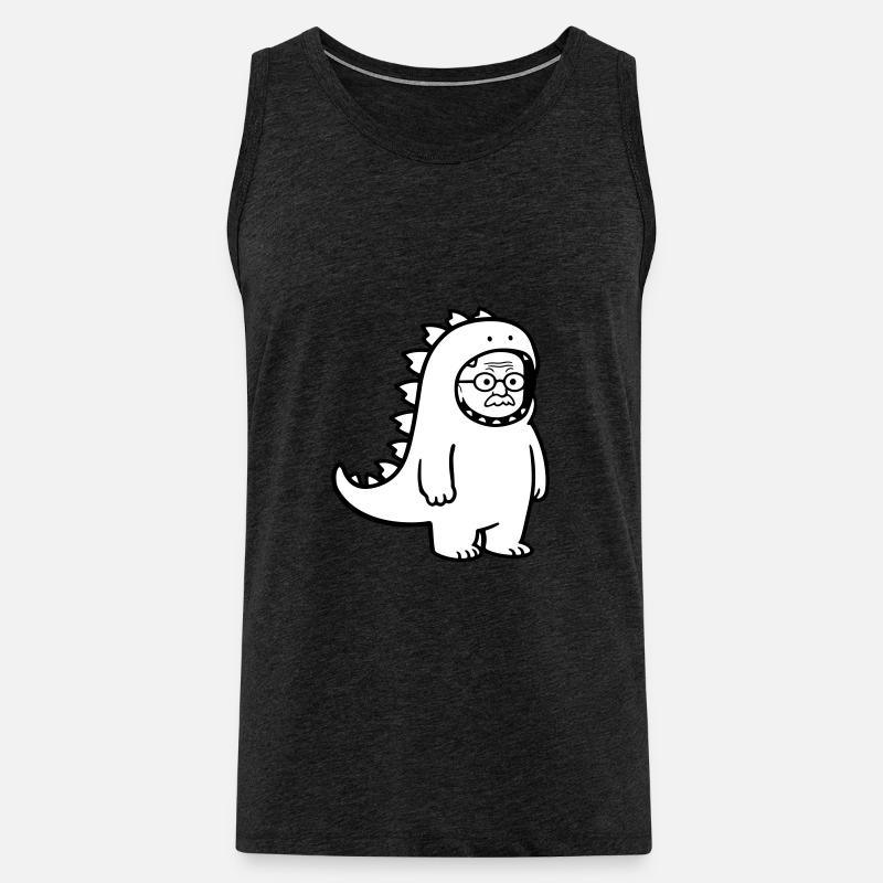 Karnevalmuffel Opa - Männer Premium Bio Tank Top - Anthrazit