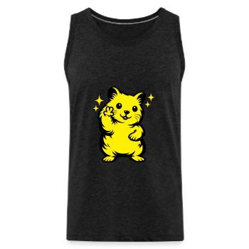 Hamster Cartoon - Männer Premium Bio Tank Top - Anthrazit - Vorne - AI Model Male 185 dark (185cm)