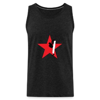 Capoeira - Combat - Danse - Débardeur bio Premium Homme - charbon - Devant - Alexander (188cm)