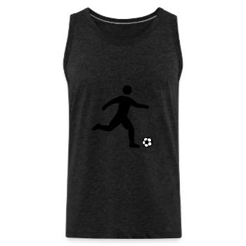 Fussballer Silhouette - Männer Premium Bio Tank Top - Anthrazit - Vorne - AI Model Male 185 dark (185cm)