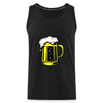 Bière Beer Symbol Beer - Débardeur bio Premium Homme - charbon - Devant - AI Model Male 185 dark (185cm)