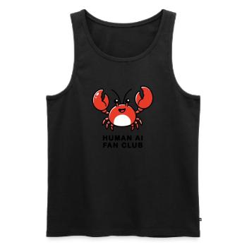 Human AI Fan Club - Men's Premium Organic Tank Top - charcoal grey - Front - Alexander (188cm)