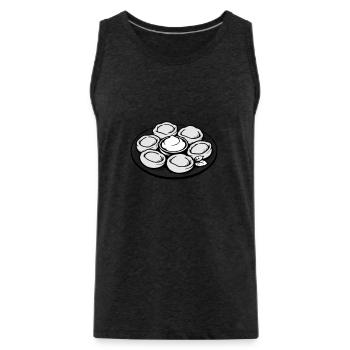 Pelmeni, Manti - Débardeur bio Premium Homme - charbon - Devant - AI Model Male 185 dark (185cm)
