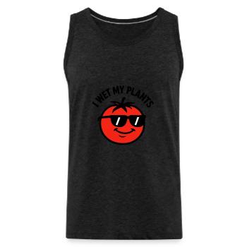 I wet my plants tomato gardening - Men's Premium Organic Tank Top - charcoal grey - Front - Alexander (188cm)