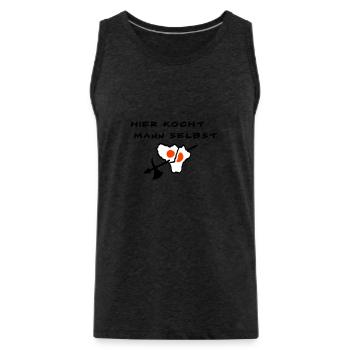 Koch - Männer Premium Bio Tank Top - Anthrazit - Vorne - AI Model Male 185 dark (185cm)