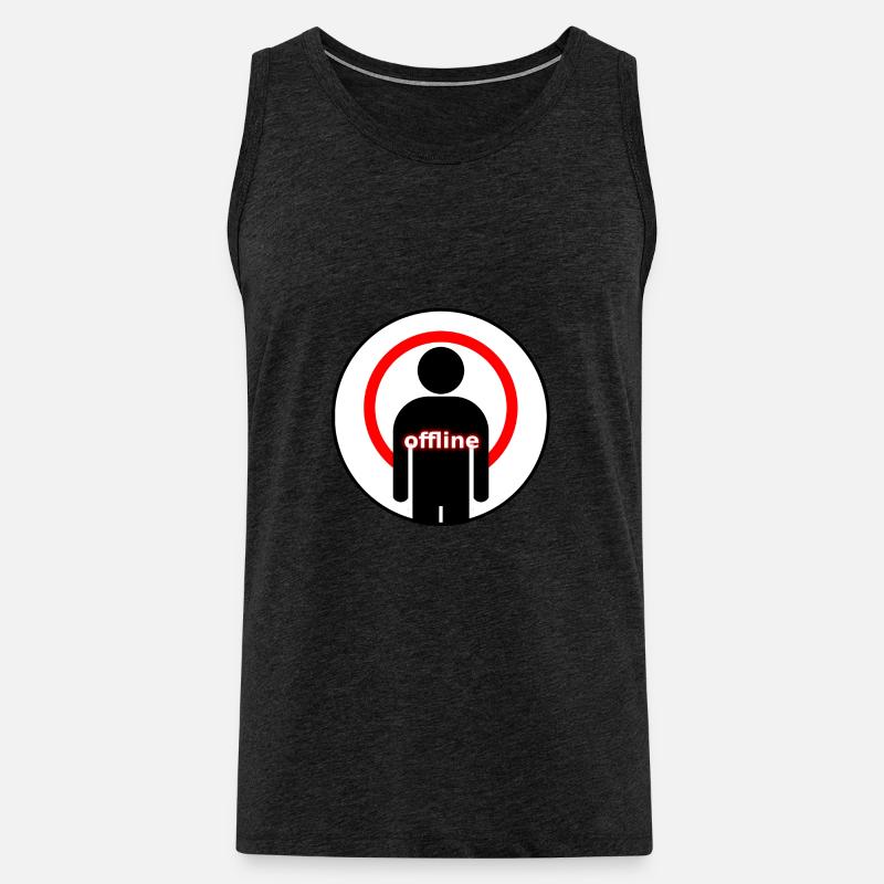 Offline Mode Introvert Signal Lost - Männer Premium Bio Tank Top - Anthrazit